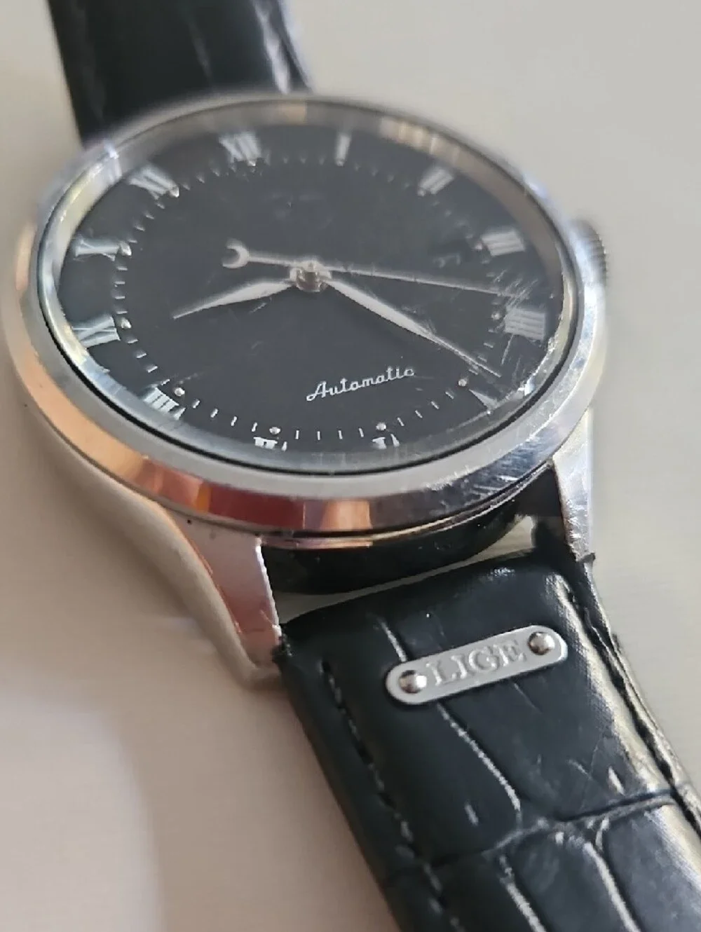 Seiko Automatic Black Leather Strap Men's Watch SRP769J2 In Working Condition - Picture 3 of 8